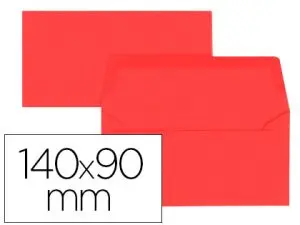ENVELOPPE OXFORD VÉLIN 90X140MM 120G COLORIS ROUGE ÉTUI 20 UNITÉS