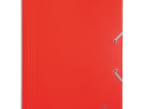 CHEMISE EXACOMPTA POLYPROPYLÈNE 4/10E OPAQUE ÉCO 3 RABATS ÉLASTIQUES A4+ 240X320MM COLORIS ROUGE