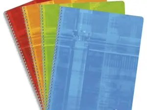 CAHIER CLAIREFONTAINE PAPIER VÉLIN VELOUTÉ COUVERTURE PELLICULÉE RELIURE INTÉGRALE A4+ 24X32CM 180 PAGES 90G 5X5MM