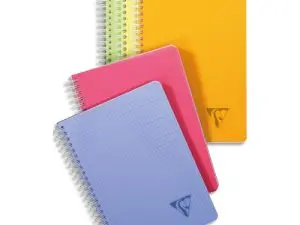 CAHIER CLAIREFONTAINE LINICOLOR RELIURE INTÉGRALE ASSORTIMENT FRESH A5 14,8X21CM 180 PAGES 90G 5X5MM