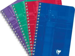 CARNET CLAIREFONTAINE RELIURE INTÉGRALE PAPIER VÉLIN VELOUTÉ COUVERTURE PELLICULÉE LAVABLE 7,5X12CM 100 PAGES 90G 4X4MM