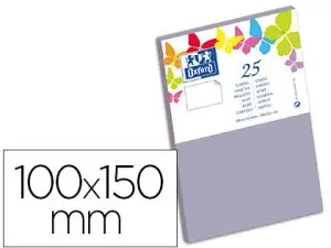CARTE OXFORD VÉLIN 100X150MM 240G COLORIS PARME ÉTUI 25 UNITÉS