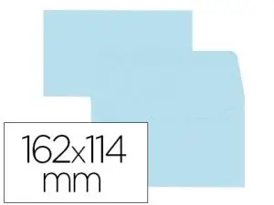 ENVELOPPE OXFORD C6 114X162MM 120G GOMMÉE COLORIS BLEU CIEL ÉTUI 20 UNITÉS