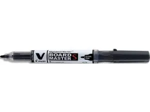 MARQUEUR PILOT V BOARD MASTER RECHARGEABLE POINTE CONIQUE EXTRA FINE 1.3MM ENCRE LIQUIDE BASE ALCOOL COULEUR VIVE NOIR