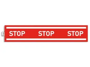 PANNEAU ADHESIF EXACOMPTA PVC ANTIDERAPANT BANDE STOP 100CM COLORIS ROUGE