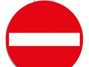 PANNEAU ADHESIF EXACOMPTA PVC ANTIDERAPANT SENS INTERDIT    20CM COLORIS ROUGE