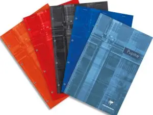 BLOC-NOTES PUPITRE CLAIREFONTAINE COUVERTURE PELLICULÉE AGRAFÉ EN TÊTE A4 90G 280 PAGES DÉTACHABLES 5X5MM