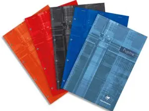 BLOC-NOTES PUPITRE CLAIREFONTAINE COUVERTURE PELLICULÉE AGRAFÉ EN TÊTE A4 90G 280 PAGES DÉTACHABLES TRAVERS MARGE