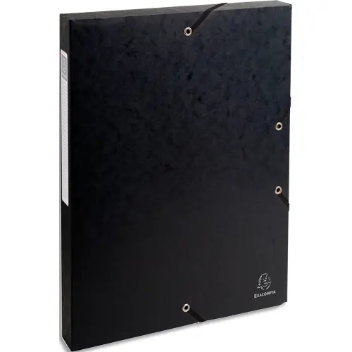 BOÎTE CLASSEMENT EXACOMPTA EXABOX CARTE LUSTRÉE 7/10E A4+ 25X33CM DOS 2,5CM COLORIS NOIR