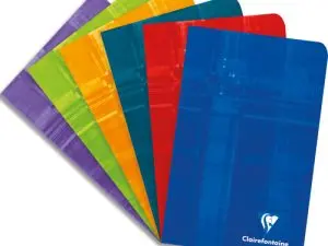 CARNET PIQUÉ CLAIREFONTAINE PAPIER VÉLIN VELOUTÉ COUVERTURE PELLICULÉE LAVABLE 11X17CM 96 PAGES 90G 5X5MM