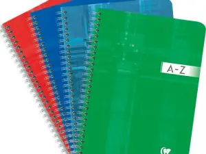 RÉPERTOIRE CLAIREFONTAINE RELIURE INTÉGRALE PAPIER VÉLIN VELOUTÉ COUVERTURE LAVABLE A5 148X210MM 180 PAGES 90G 5X5