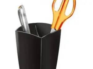 POT À CRAYONS CEP PRO POLYSTYRÈNE ANTICHOC TRÈS BRILLANT DESIGN CONTEMPORAIN 32 CRAYONS 74X74X95MM COLORIS NOIR