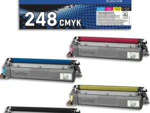 TONER LASER BROTHER TN248VAL PACK COLORIS NOIR JAUNE CYAN  MAGENTA