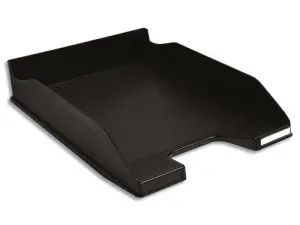 CORBEILLE A COURRIER EXACOMPTA COMBO MIDI POLYSTYRENE SOLIDE STABLE SUPERPOSABLE A4+ 347X255X65MM COLORIS NOIR