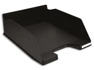 CORBEILLE COURRIER EXACOMPTA COMBO MAXI PLASTIQUE RECYCLÉ A4 SUPERPOSABLE VERTICALE/ESCALIER 347X255X103MM COLORIS NOIR