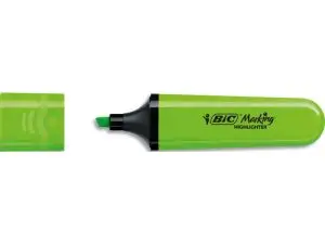 SURLIGNEUR BIC TANK MARKING HIGHLIGHTER SECHAGE RAPIDE POINTE BISEAUTEE COLORIS VERT