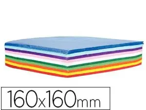 PAPIER SOIE MAILDOR 16X16CM COLORIS ASSORTIS RAMETTE 500F