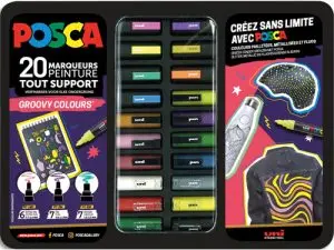 MALLETTE POSCA MARQUEUR LES INSOLITES 20 UNITES COLORIS   ASSORTIS