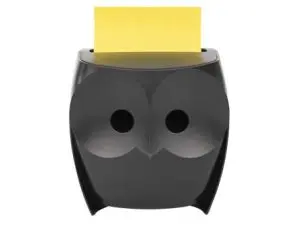 DEVIDOIR POST-IT BLOCS Z-NOTES CHOUETTE COLORIS NOIR MAT + 2 RECHARGES 45F 76X76MM