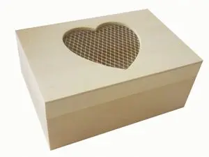 BOÎTE RECTANGULAIRE EN BOIS À DÉCORER 12X8X5.5CM