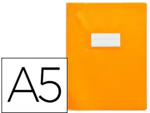 PROTÈGE-CAHIER ELBA STRONG LINE PVC CRISTAL 15/100E SANS PHTALATES COINS RENFORCÉS A5+ 170X220MM COLORIS ORANGE OPAQUE
