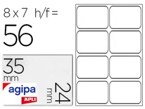 ÉTIQUETTE ADHÉSIVE APLI AGIPA BUREAU 24X35MM POCHETTE 56 UNITÉS