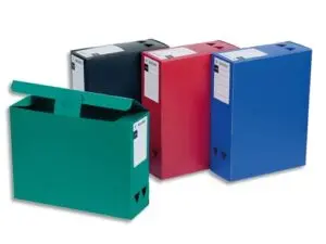 BOÎTE RANGEMENT VIQUEL MAXI DOC POLYPROPYLPENE 245X330MM DOS120MM 2 ANNEAUX PRÉHENSION 2 ÉTIQUETTES COLORIS ASSORTIS