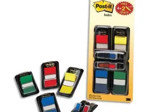 MARQUE-PAGES POST-IT STANDARD INDEX 25X44MM 50F REPOSITIONNABLES 2 RECHARGES FLÈCHES GRATUITES LOT 4 UNITÉS