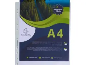 POCHETTE PERFOREE EXACOMPTA A4 PP RECYCLE GRAINE 6/100EME PAQUET 100 UNITES
