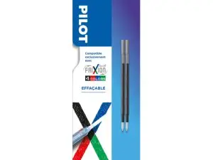 RECHARGE PILOT FRIXION BALL 4 COLORS POINTE FINE ENCRE      NOIRE BLISTER 2 UNITES