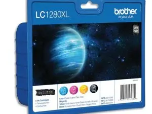 CARTOUCHE BROTHER JET D'ENCRE LC1280XLVALBP PACK 4 ENCRES HAUTE CAPACITÉ