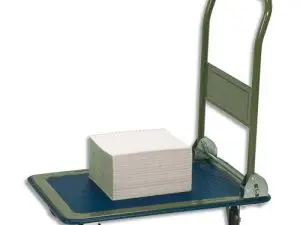 CHARIOT 1 PLATEAU WONDAY PLIANT 150 KG EN ACIER TAPIS ANTIDERAPANT 2 ROUES FIXES 2 ROUES PIVOTANTES 100 MM