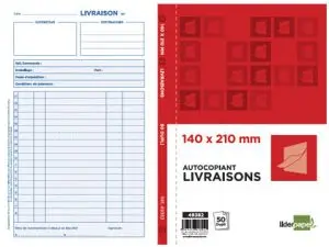 MANIFOLD AUTOCOPIANT LIDERPAPEL LIVRAISONS 140X210MM 50 DUPLIS