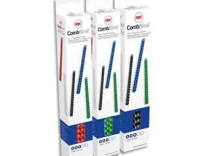 PEIGNES PLASTIQUE GBC POUR FORMAT A4 Ï12MM 95 FEUILLES   COLORIS BLANC BOITE DE 100    UNITES