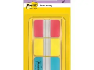 MARQUE-PAGES POST-IT INDEX RIGIDE 25X44MM 22F 3 COLORIS ROUGE JAUNE BLEU SET 22 INDEX/COULEUR