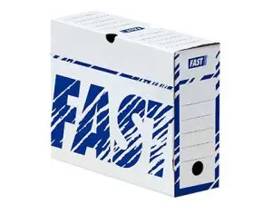 BOÎTE ARCHIVES HAMELIN CARTON ONDULÉ BLANC DOCUMENT RIGIDE   250X330MM DOS 80MM LIVRÉ PLAT SOUS FILM COLORIS BLANC