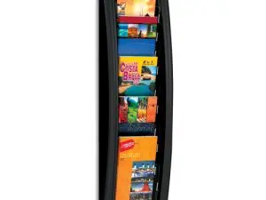 PRÉSENTOIR PAPERFLOW QUICK FIT SYSTEM POLYSTYRÈNE ÉPAISSEUR 20MM CAPACITÉ 200F 65X18X9.5CM COLORIS NOIR