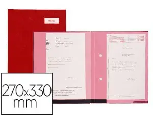 PARAPHEUR EXTENDOS CLIP'S JR 25 COMPARTIMENTS COUVERTURE PLASTIFIÉE REMBORDÉE INTÉRIEUR BUVARD ROSE 270X330MM BORDEAUX