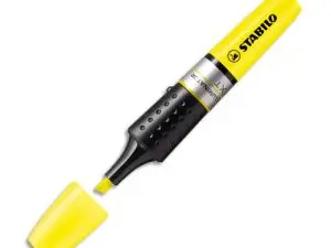 SURLIGNEUR STABILO LUMINATOR TRACÉ 2/5MM ENCRE LIQUIDE NIVEAU VISIBLE BASE ERGONOMIQUE COLORIS JAUNE