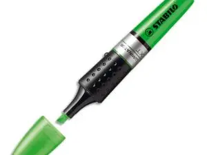 SURLIGNEUR STABILO LUMINATOR TRACÉ 2/5MM ENCRE LIQUIDE NIVEAU VISIBLE BASE ERGONOMIQUE COULEUR VERT