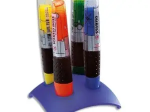 SURLIGNEUR STABILO LUMINATOR TRACÉ 2/5MM ENCRE LIQUIDE NIVEAU VISIBLE BASE ERGONOMIQUE SET 4 UNITÉS