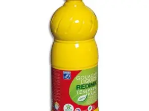 GOUACHE LEFRANC BOURGEOIS LIQUIDE REDIMIX NON TOXIQUE FLUIDE COUVRANTE PRÊTE À L'EMPLOI JAUNE PRIMAIRE FLACON 1000ML