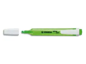 SURLIGNEUR STABILO SWING COOL MODÈLE DE POCHE AVEC AGRAFE TRACÉ 1/3MM ENCRE LIQUIDE PIGMENTÉE VISIBLE COLORIS VERT