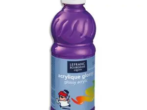 PEINTURE ACRYLIQUE LEFRANC BOURGEOIS GLOSSY FLUIDE BRILLANTE INDÉLÉBILE MULTI-SUPPORTS VIOLET FLACON 500ML