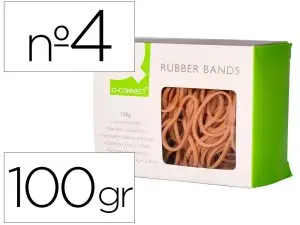 BRACELET CAOUTCHOUC Q-CONNECT N.4 40X2MM BOÎTE FENÊTRE 100G