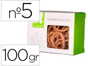 BRACELET CAOUTCHOUC Q-CONNECT N.5 50X2MM BOÎTE FENÊTRE 100G