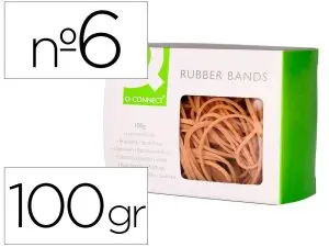 BRACELET CAOUTCHOUC Q-CONNECT N.6 60X2MM BOÎTE FENÊTRE 100G