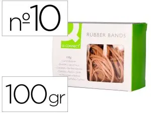 BRACELET CAOUTCHOUC Q-CONNECT N.10 100X2MM BOÎTE FENÊTRE 100G