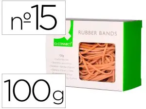 BRACELET CAOUTCHOUC Q-CONNECT N.15 150X2MM BOÎTE FENÊTRE 100G