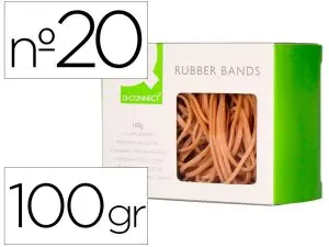 BRACELET CAOUTCHOUC Q-CONNECT N.20 200X2MM BOÎTE FENÊTRE 100G